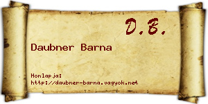 Daubner Barna névjegykártya
